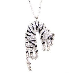 Tiger Necklace handcrafted with Swarovski Elements