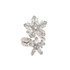 Double Flower Crystal & Cubic Zirconia ring