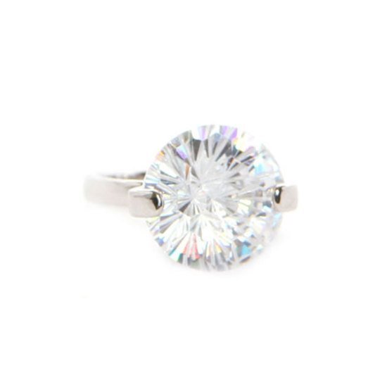 Oversized Crystal Solitaire Ring