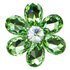 Peridot Flower Bag Charm made with Swarovski Elements