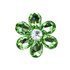 Peridot Flower Bag Charm made with Swarovski Elements