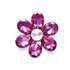 Fuchsia Crystal Flower Bag Charm made with Swarovski Elements