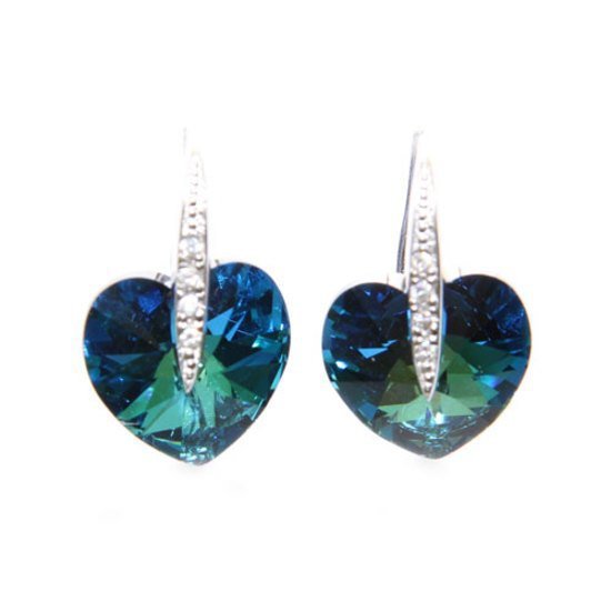 Hayley Crystal Heart Earrings