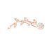 Flower Crystal Ear Cuff in Rose Gold with Cubic Zirconia crystals