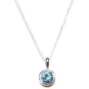 Aquamarine Crystal Necklace (March Birthstone)