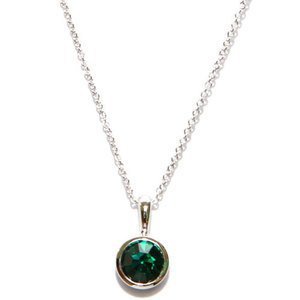 Emerald Crystal Necklace (May Birthstone)