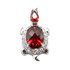 Ruby Crystal Turtle Keyring made with Cubic Zirconia