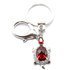 Ruby Crystal Turtle Keyring made with Cubic Zirconia