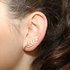 Rose Gold Fern Ear Crawler with CZ crystals