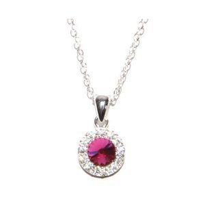 Fuchsia Boutique Solitaire Necklace