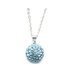 Aquamarine Crystal Ball Necklace made with Swarovski Elements 