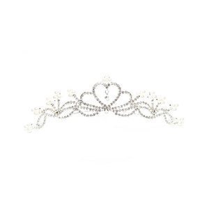 Crystal & Pearl Comb Tiara made with Swarovski Elements