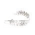 Fern design bracelet in silver made with Cubic Zirconia