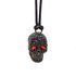 Skull Jet Crystal Necklace set with Cubic Zirconia crystals