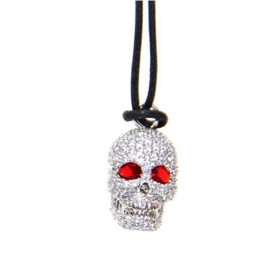 Skull Crystal Necklace set with Cubic Zirconia crystals