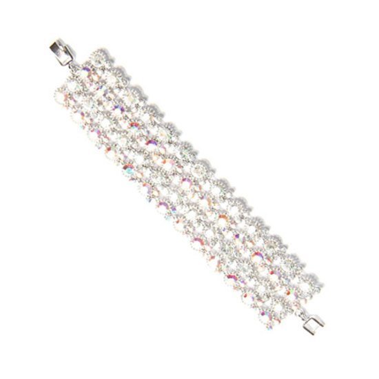 Crystal & Crystal Aurora Boreale 4 row bracelet