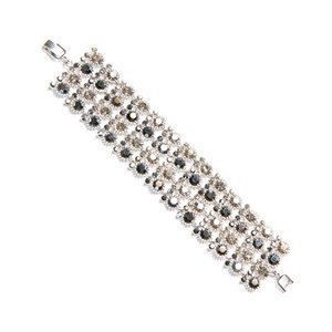 Monte Carlo Crystal Hematite Bracelet