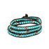 Turquoise Skull Leather Wrap Bracelet