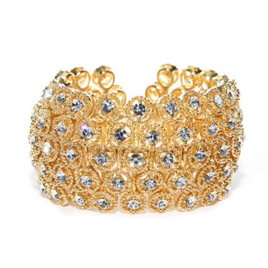 Gold Crystal Bracelet made with Swarovski Elements