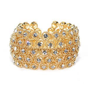 Gold Crystal Anemone Bracelet