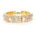 Golden Crystal Aurora Boreale Statement Bracelet made with Swarovski Elements