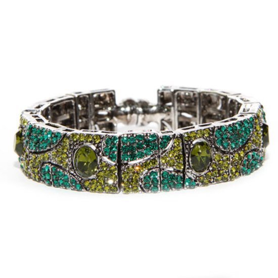 Emerald Crystal Statement Bracelet made with Swarovski Elements