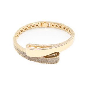 Celeste Golden Crystal Hinge Bracelet