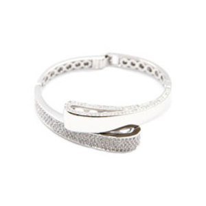 Antoinette Silver Hinge Bracelet 