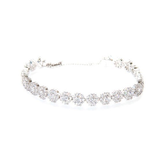 Snowflake Design Crystal Bracelet made with Cubic Zirconia