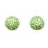 Peridot Green Crystal Ball Earrings