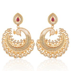 Peacock Ruby Earrings 