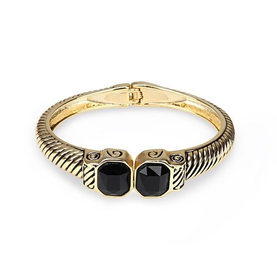 Black Gold Hinge Bracelet