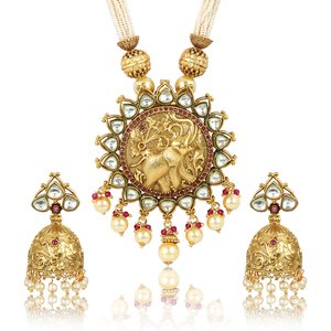 Antique Elephant Pendant Set 