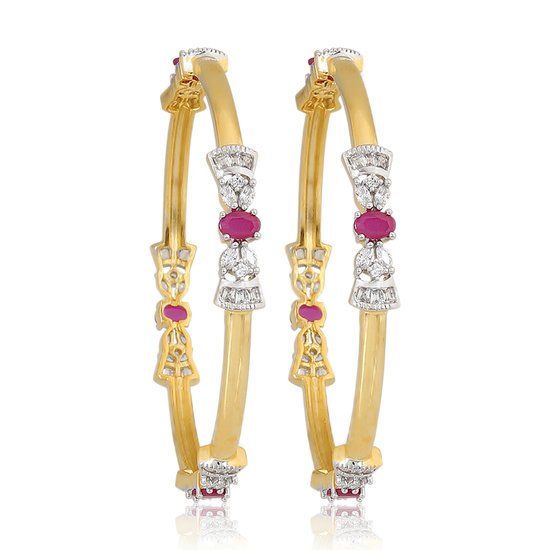 Ruby Zircon Bangles 