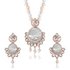 Delicate Zircon & Crystal Pendant Set,Pendant 2