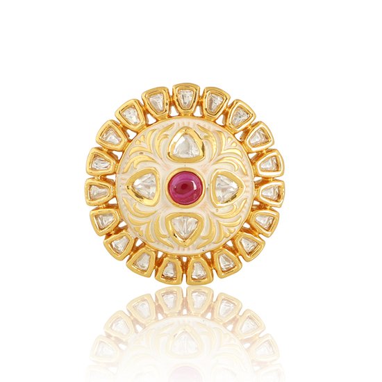 Round Ruby Centre Ring 