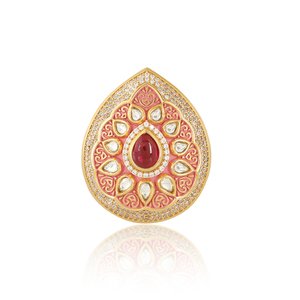 Antique Teardrop Ruby Ring 