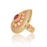 Antique Teardrop Ruby Ring 