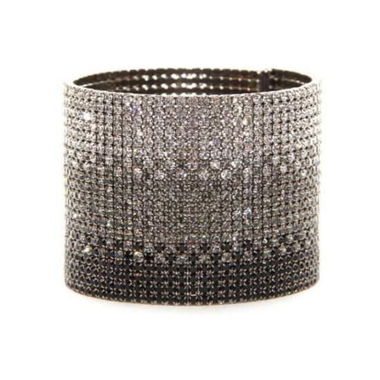 Silver Gradient Cuff Bracelet made with Swarovski Elements