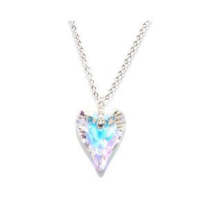 Crystal AB Heart Necklace