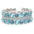 Turquoise & Aquamarine Cats-Eye Bracelet made with Swarovski Elements